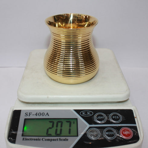 Brass Lining Design Glass Set of 2 207g