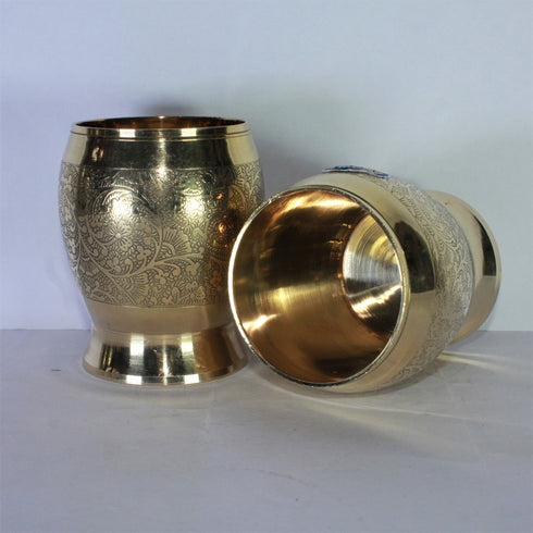 Brass Design Glass Set of 2 180g