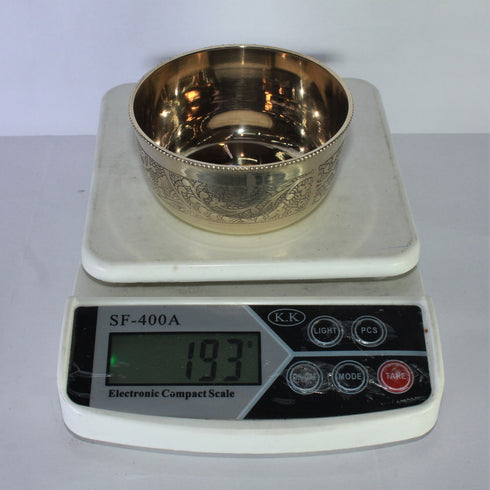 Brass Flower Design Bowl Katori Set of 2 193g