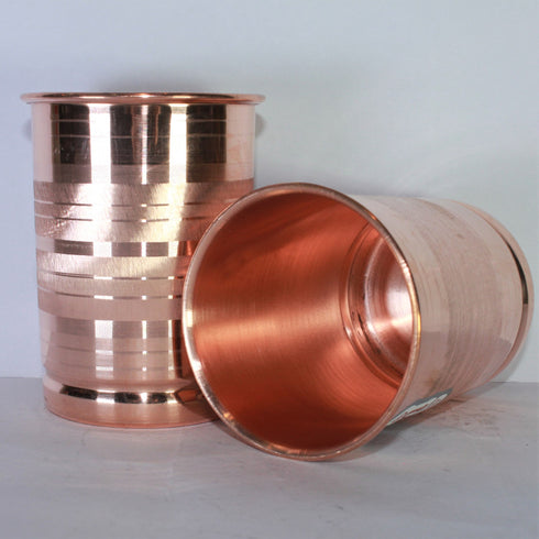 Pure Copper Glass for Water Set of 2 180g
