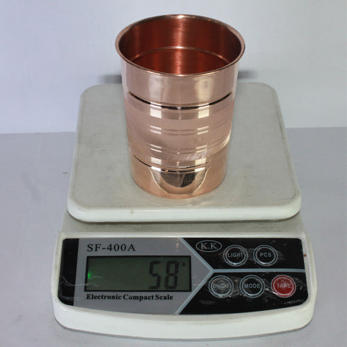 Pure Copper Glass for Water Set of 2 116g