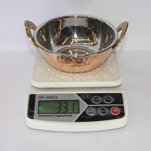 Steel Copper Kadai 331g