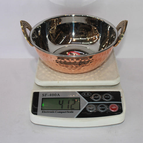 Steel Copper Kadai 412g