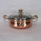 Steel Copper Kadai With Glass Cover 502g