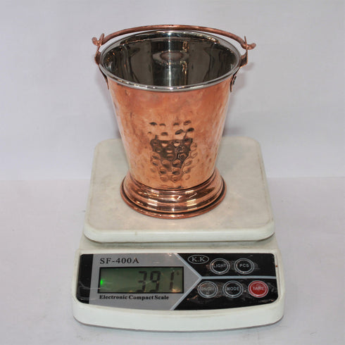 Steel Copper Bucket Balti 391g