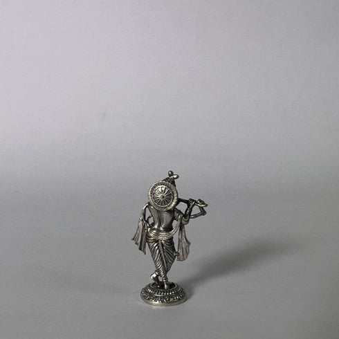 Pure Silver 92.5 Krishna Antique Idol 8.36g