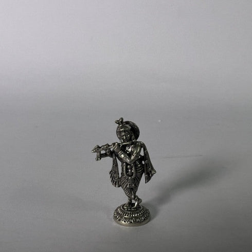 Pure Silver 9.25 Krishna Antique Idol 5g