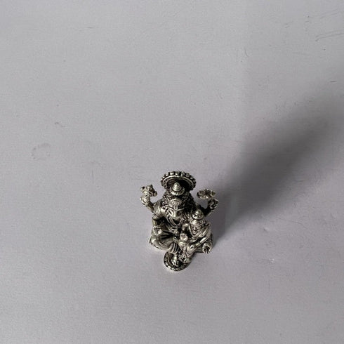 Pure Silver Laxminarasimha Swami Oxidized Antique 19.68g