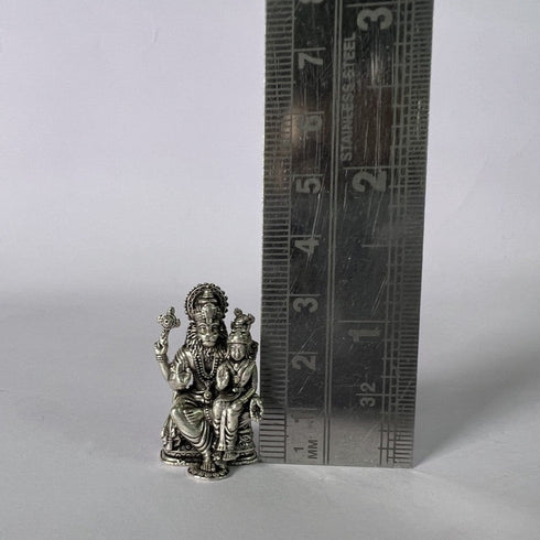 Pure Silver Laxminarasimha Swami Oxidized Antique 19.68g