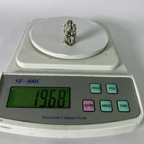 Pure Silver Laxminarasimha Swami Oxidized Antique 19.68g