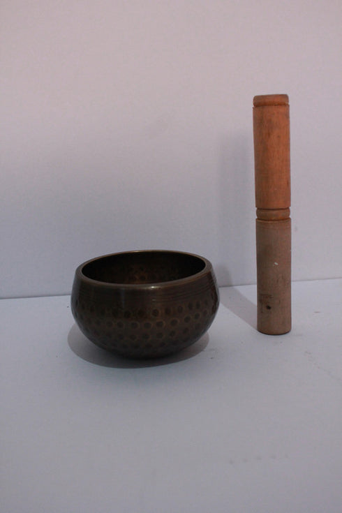 Brass Tibetan Singing Bowl With Stick 357gm
