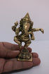 Brass Dancing Ganesha Idol Murti 255gm