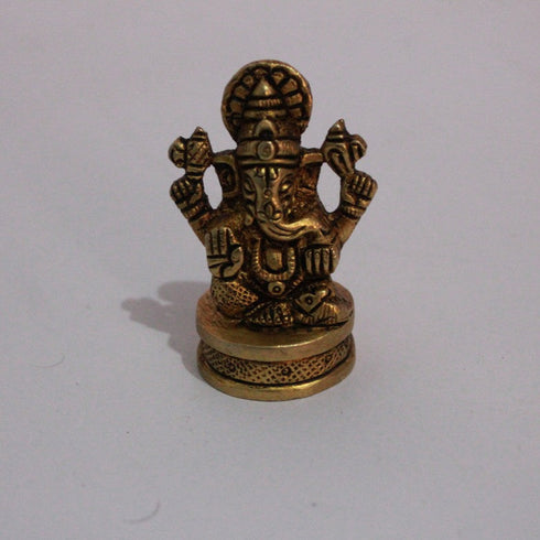 Brass Lord Ganesh Ji Idol Statue 108gm