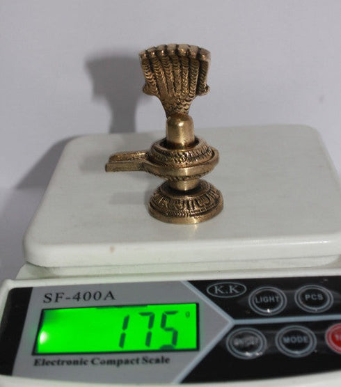 Brass Shivling with Sheshnag 175gm