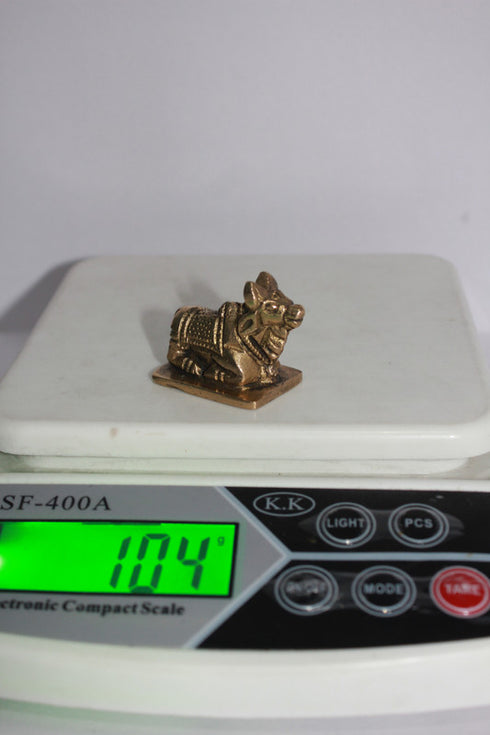 Brass Showpiece Nandi Statue 104gm