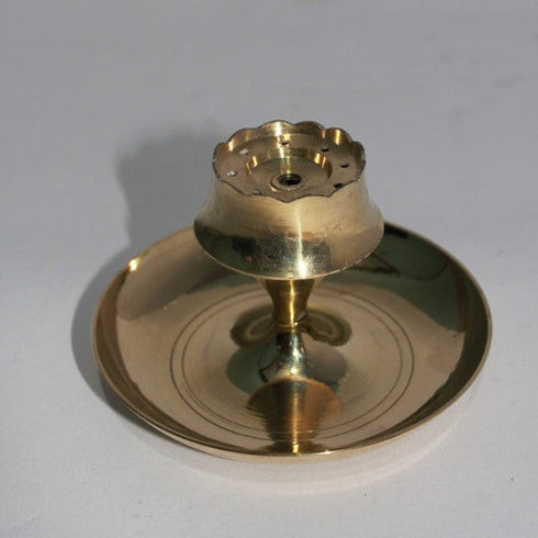 Brass Round Agarbatti Stand 136gm