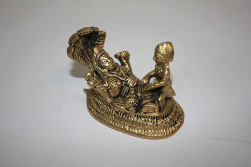 Brass Vishnu Laxmi Ji With Shesnag Statue 331g