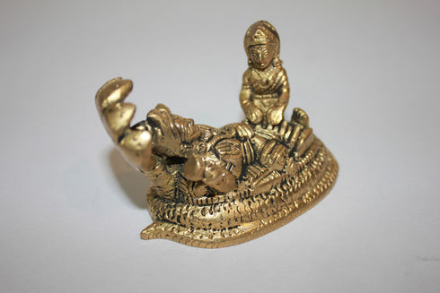 Brass Vishnu Laxmi Ji With Shesnag Statue 331g