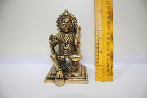Brass Hanuman Ji God Idol Statue 1276g