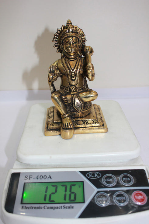 Brass Hanuman Ji God Idol Statue 1276g