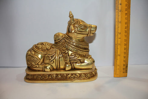Brass Nandi Statue Idol 3089g