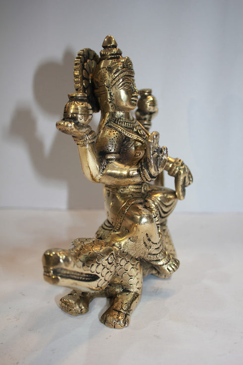 Brass Ganga Devi Statue 1511g