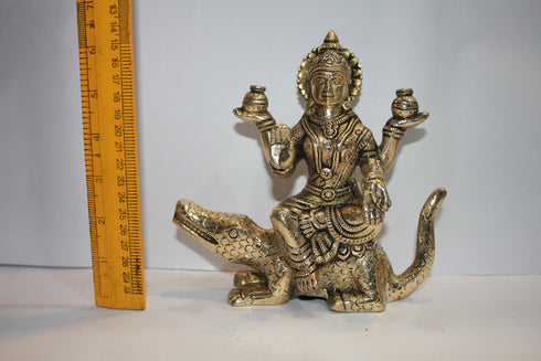 Brass Ganga Devi Statue 1511g