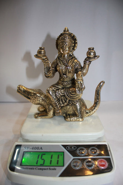Brass Ganga Devi Statue 1511g
