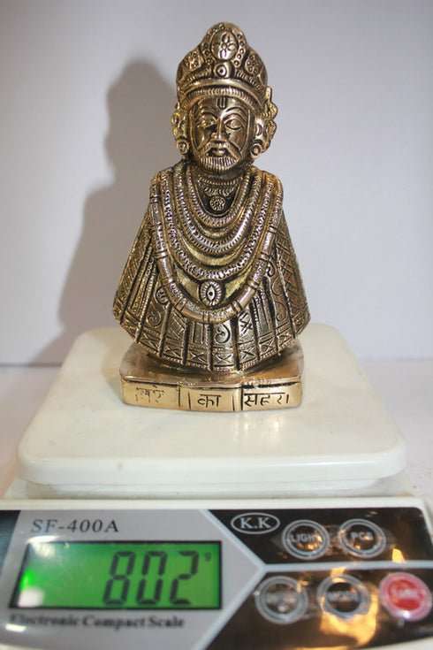 Brass Khatu Shyam Ji Statue 802g