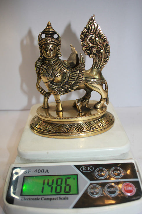 Brass Kamdhenu Cow Statue 1486g