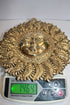 Brass Wall Hanging Sun Antique Statue 1464g