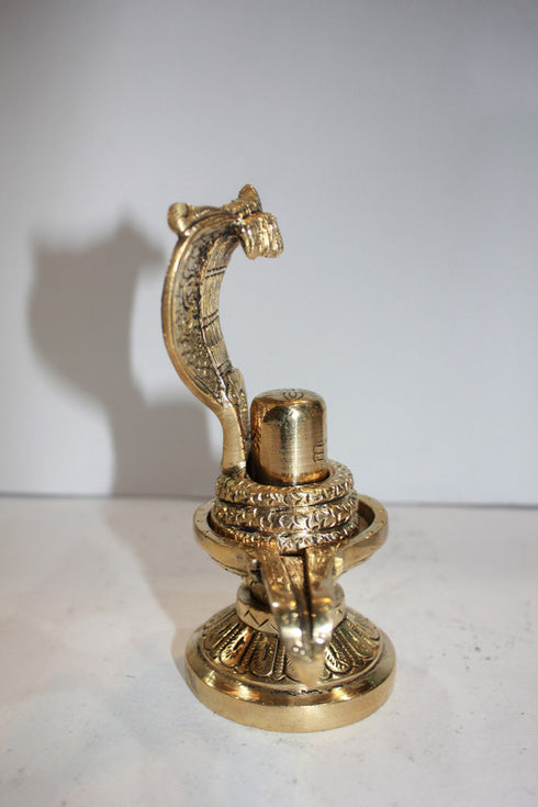 Brass Shivling with Sheshnag 1072g