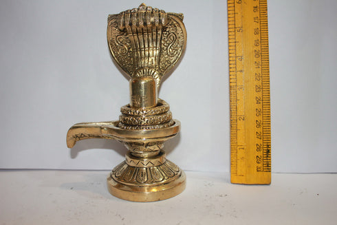 Brass Shivling with Sheshnag 1072g