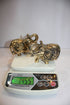 Brass Pair Elephant Statue 1455g