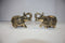 Brass Pair Elephant Statue 1455g