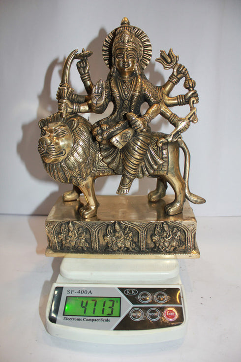Brass Durga Ji Goddess Idol Statue 4713g