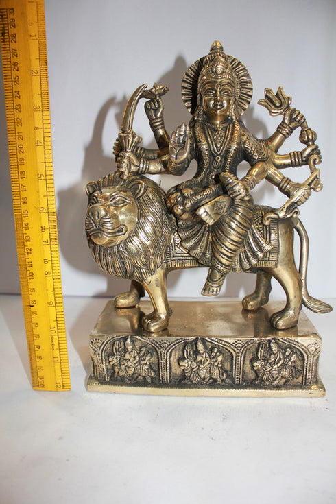 Brass Durga Ji Goddess Idol Statue 4713g