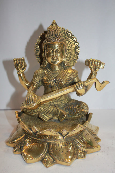 Brass Saraswati Ji Statue 3058g