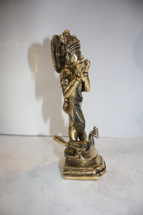 Brass Krishna God Idol Statue 1199g