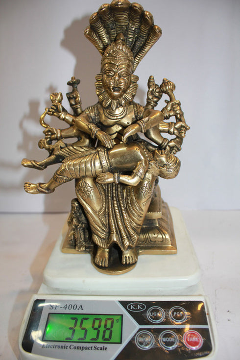 Brass Narsingh Bhagwan God Idol Statue 3598g