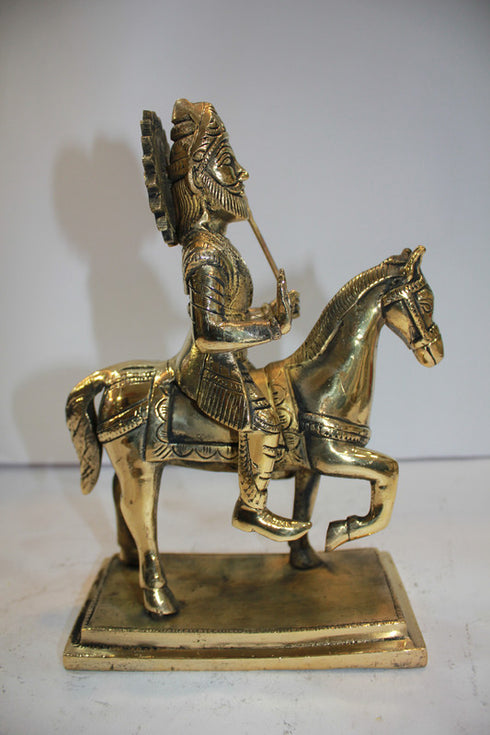Brass Ramdev Pir Statue 2614g