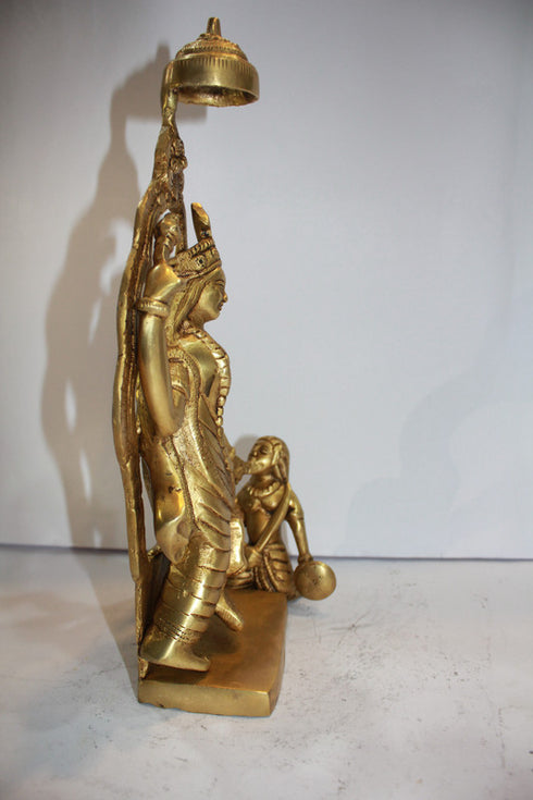 Brass Kali Maa God Idol Statue 3268g