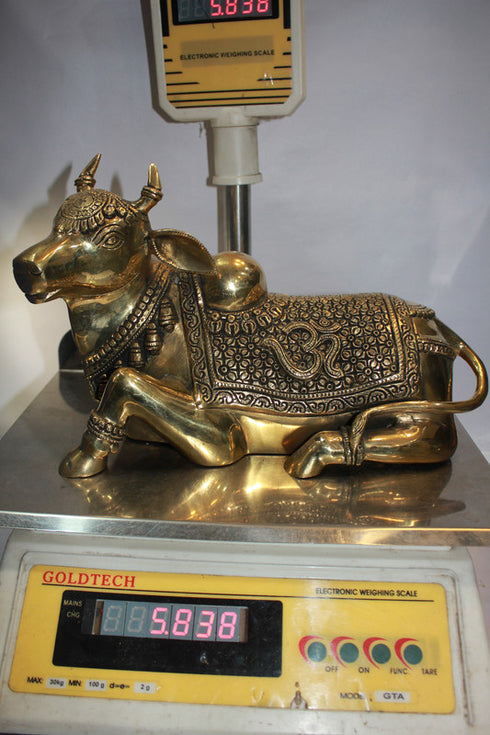Brass Nandi Statue Idol 5.8kg