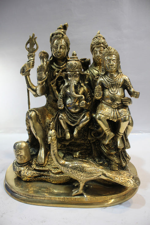 Brass Shiv Parivar Idol Statue 9.5kg