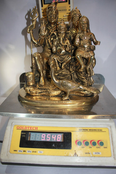 Brass Shiv Parivar Idol Statue 9.5kg