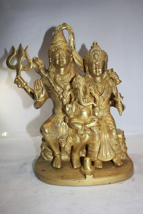 Brass Shiv Parivar Idol Statue 9.7kg
