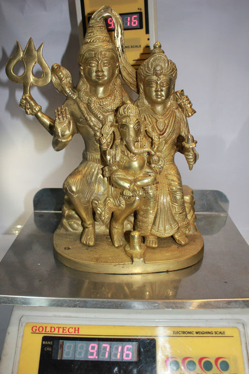 Brass Shiv Parivar Idol Statue 9.7kg