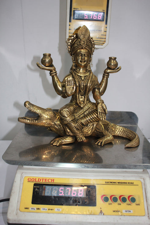 Brass Ganga Devi Statue 5.7kg
