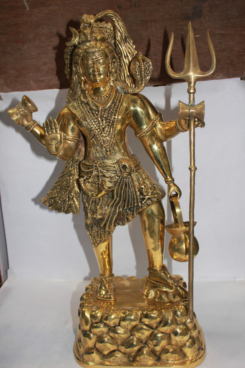 Brass Shiv Ji Idol Statue 18.7Kg