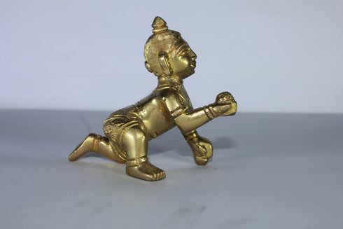 Brass Laddu Gopal Statue Murti Idol 244g